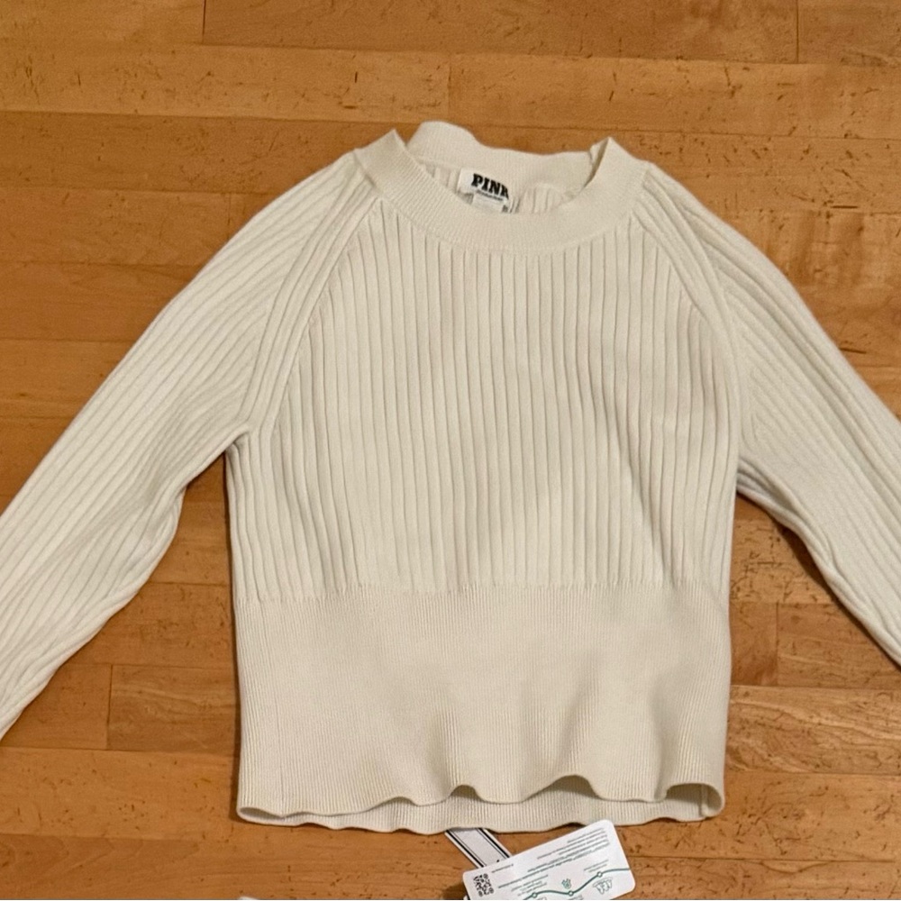 Victoria's Secret PINK Cream Ribbed Top